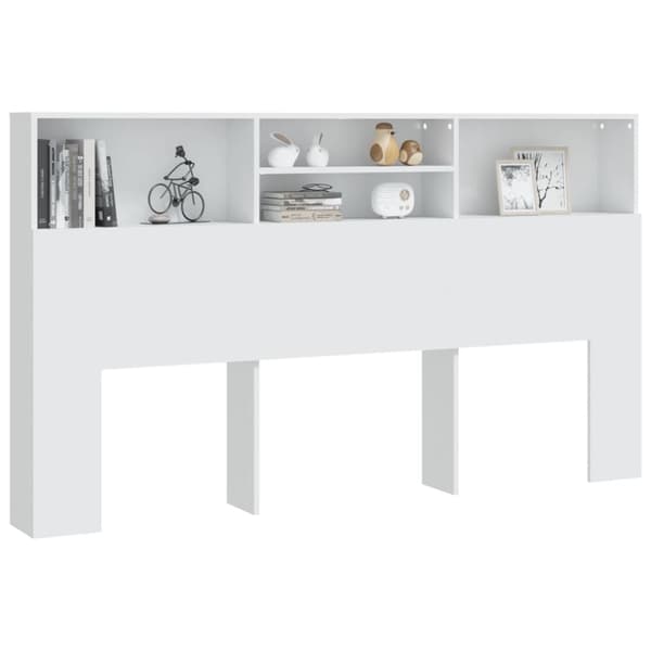sengegavl med opbevaring 180x19x103,5 cm hvid