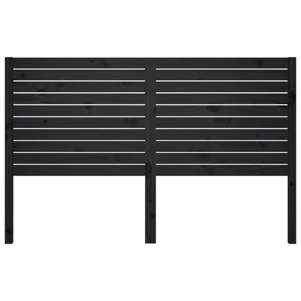 sengegærde 146x4x100 cm massivt fyrretræ sort