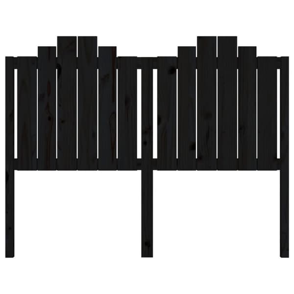 Sängynpääty musta 146x4x110 cm täysi mänty