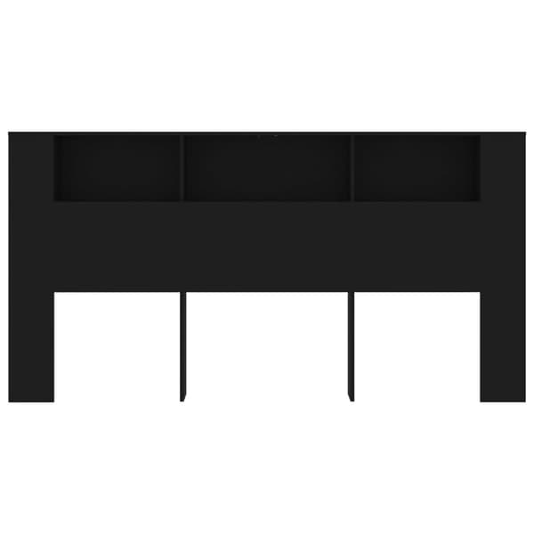 sengegavl med opbevaring 200x18,5x104,5 cm sort