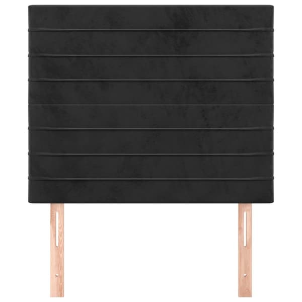 sengegavle 2 stk. 100x5x78/88 cm fløjl sort