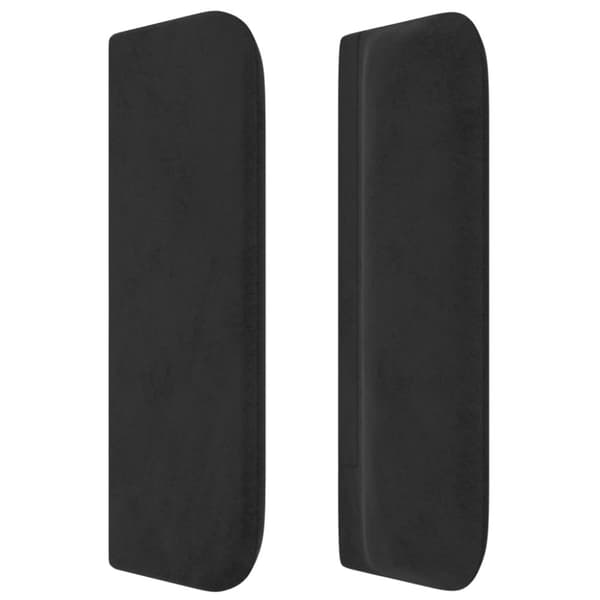 sengegavl med kanter 83x16x78/88 cm fløjl sort