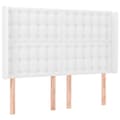Pikkukuva 3 / 6: Sängyn pääty LED-valolla, valkoinen, 147x16x118/128cm tekonahka