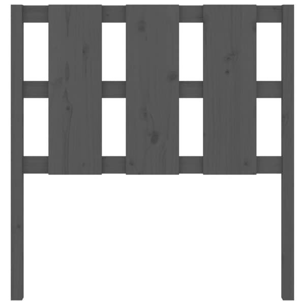 sengegærde 95,5x4x100 cm massivt fyrretræ grå