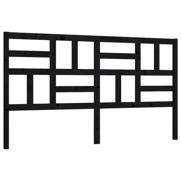 Sängynpääty musta 206x4x104 cm täysi mänty