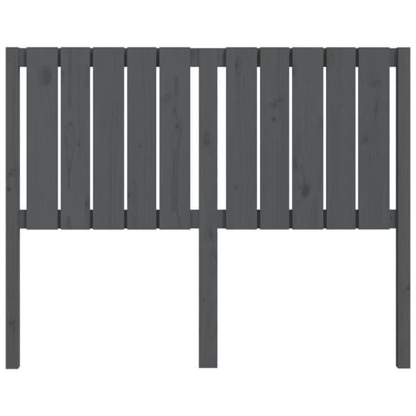 sengegærde 125,5x4x100 cm massivt fyrretræ grå