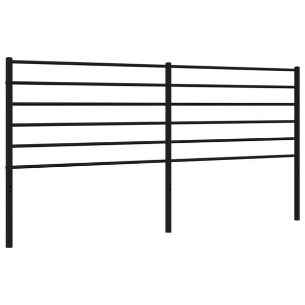 Metallinen sängynpääty musta 193 cm