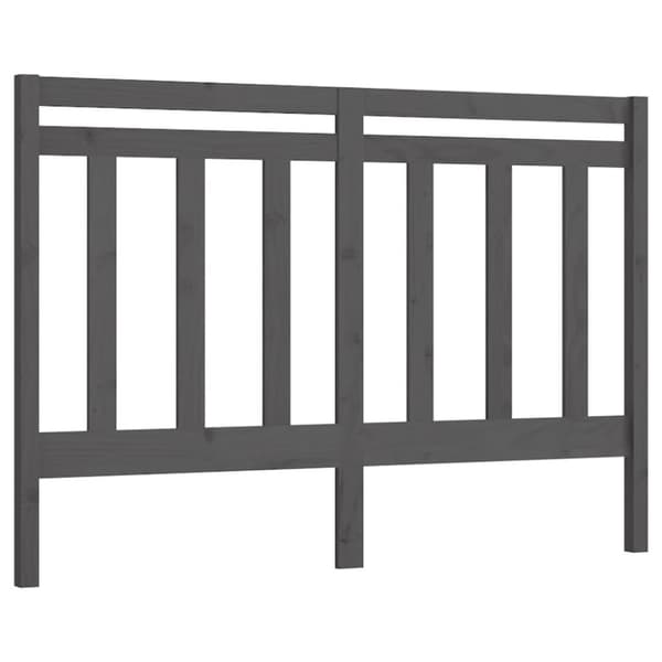 sengegærde 166x4x100 cm massivt fyrretræ grå