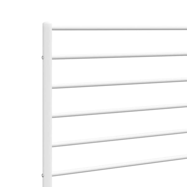 sengegavl 75 cm metal hvid