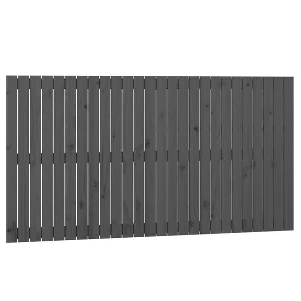 sengegavl 166x3x90 cm massivt fyrretræ grå
