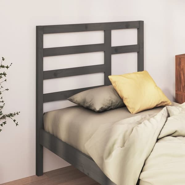 sengegærde 106x4x104 cm massivt fyrretræ grå