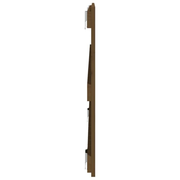 sengegavl 127,5x3x60 cm massivt fyrretræ gyldenbrun