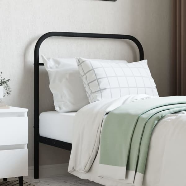sengegavl 80 cm metal sort