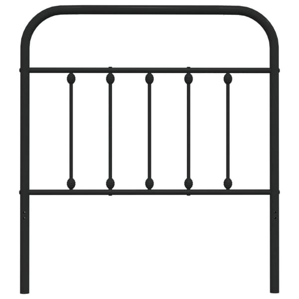 sengegavl 80 cm metal sort