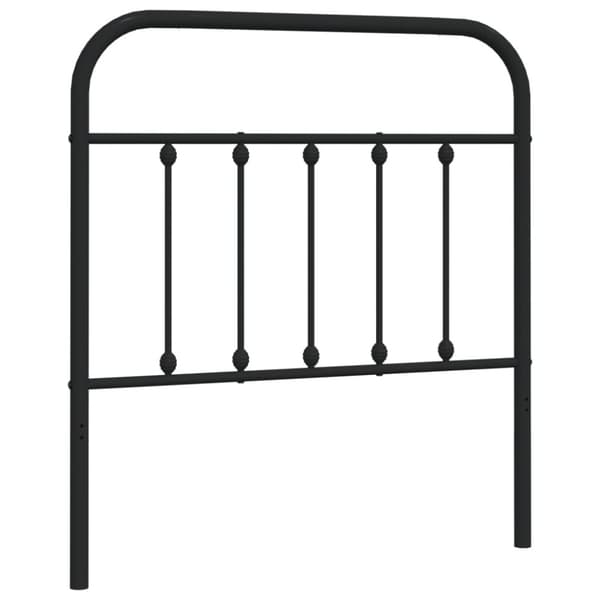 sengegavl 80 cm metal sort