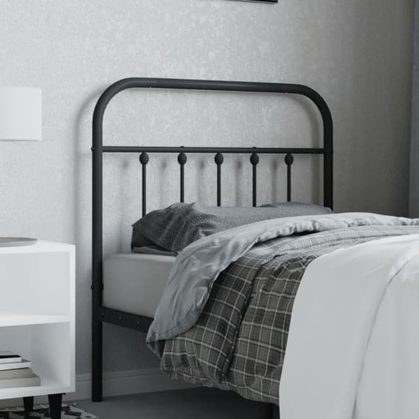 sengegavl 80 cm metal sort