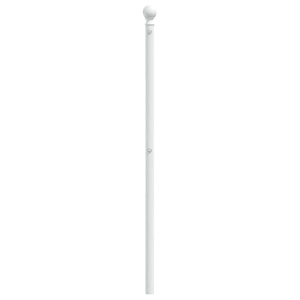 sengegavl 200 cm metal hvid