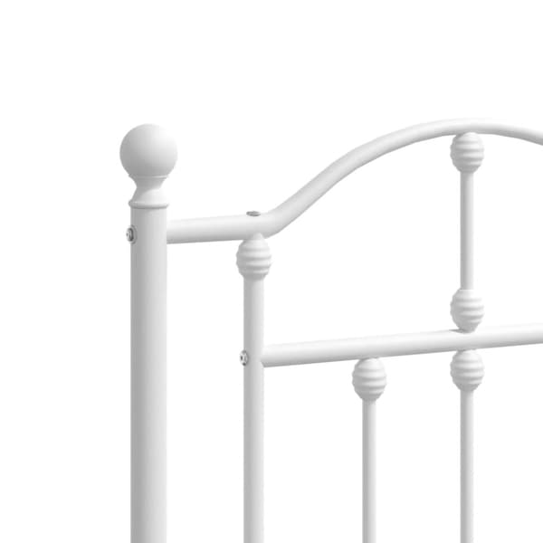 sengegavl 200 cm metal hvid