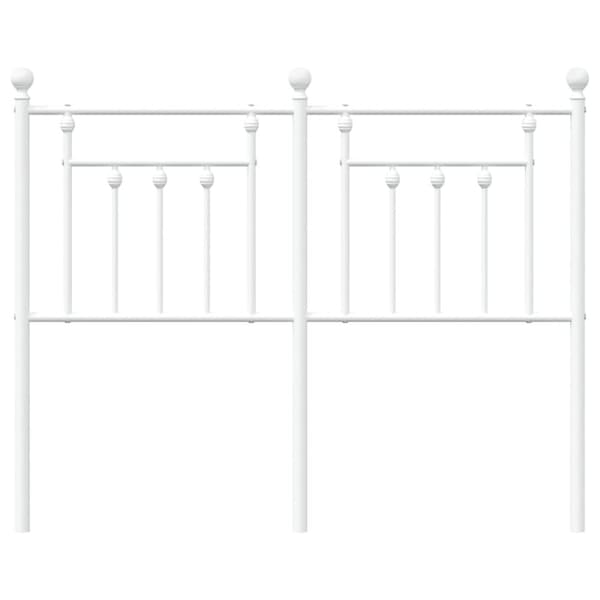 sengegavl 120 cm metal hvid