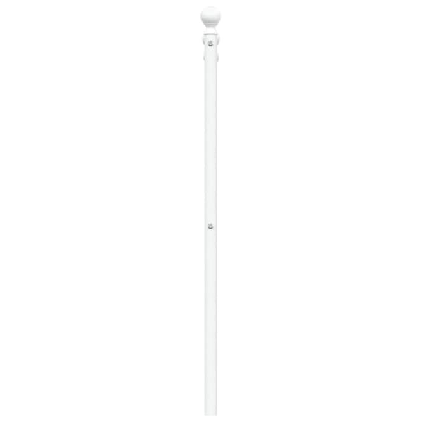 sengegavl 120 cm metal hvid