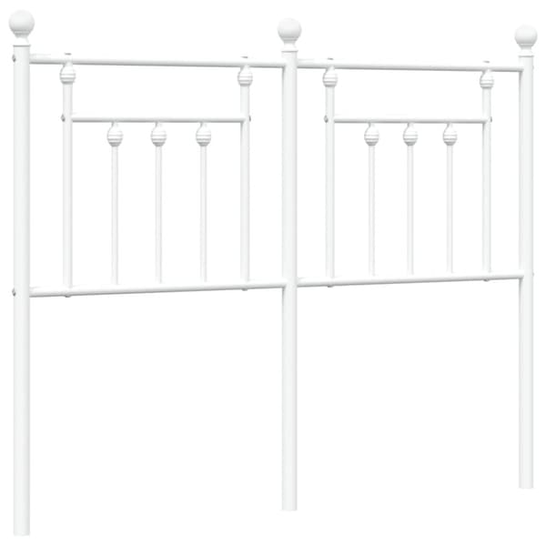 sengegavl 120 cm metal hvid