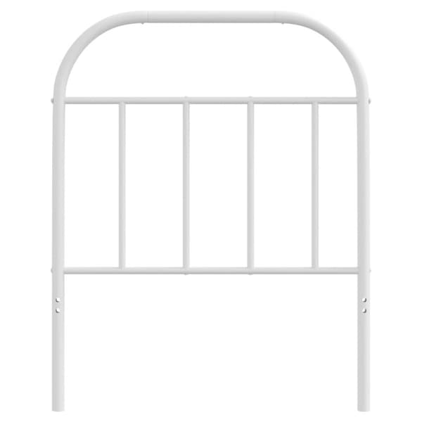 Metallinen sängynpääty valkoinen 75 cm