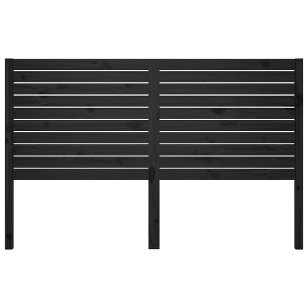 Sängynpääty musta 186x4x100 cm täysi mänty