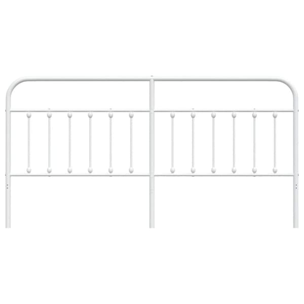 sengegavl 193 cm metal hvid