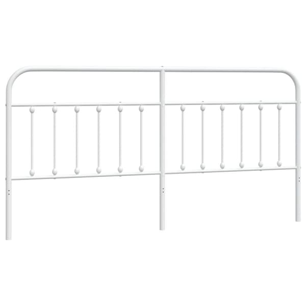 sengegavl 193 cm metal hvid