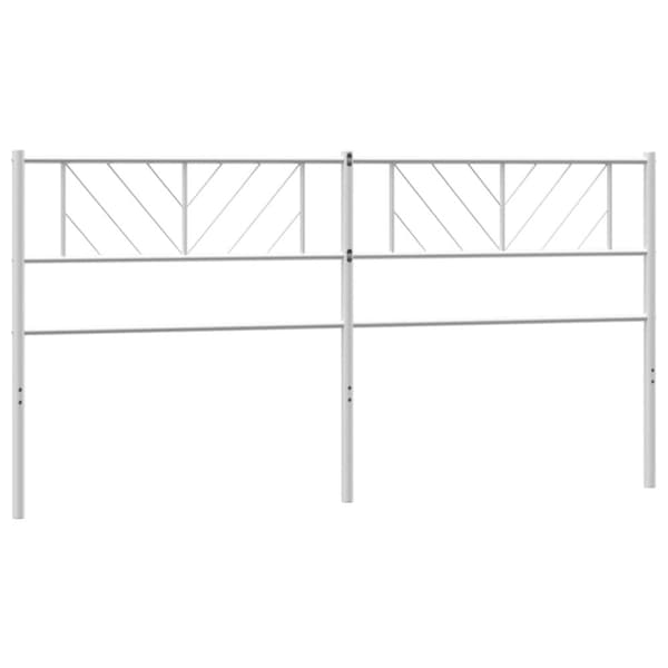 Metallinen sängynpääty valkoinen 180 cm