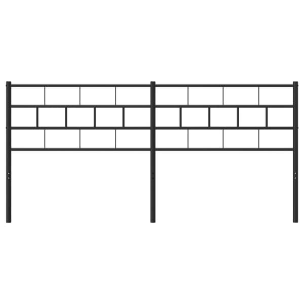 sengegavl 180 cm metal sort
