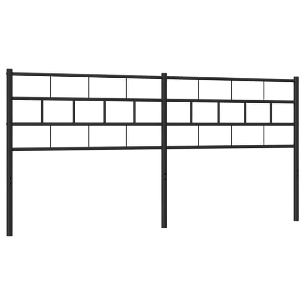 sengegavl 180 cm metal sort