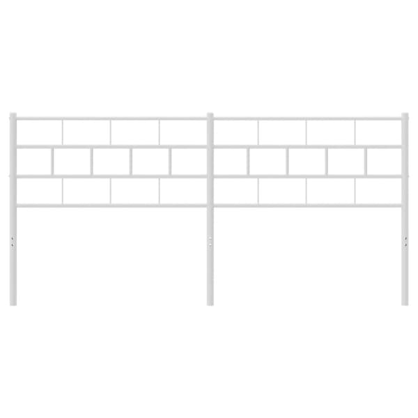 sengegavl 180 cm metal hvid