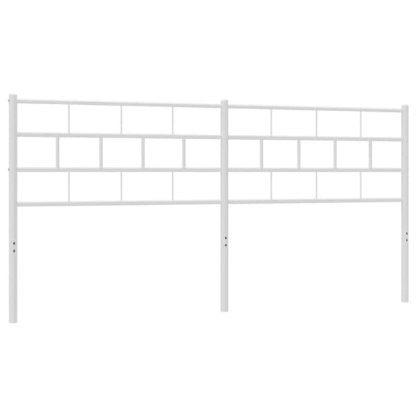 sengegavl 180 cm metal hvid
