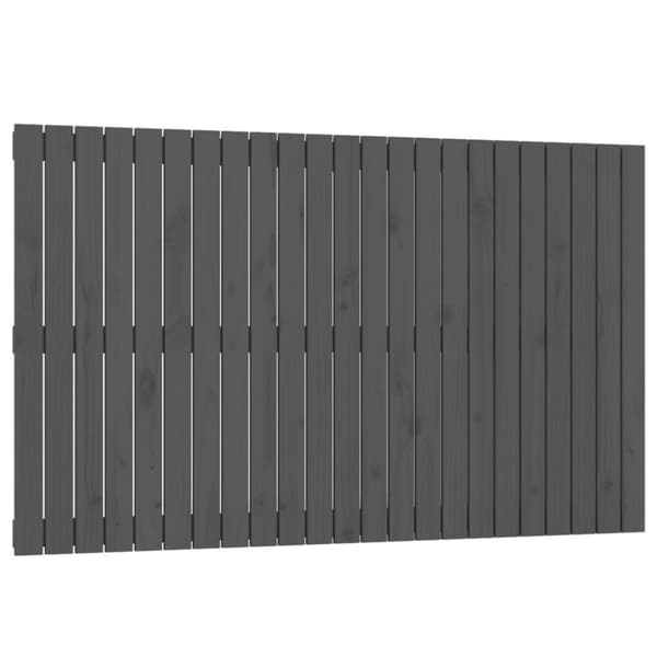 sengegavl 147x3x90 cm massivt fyrretræ grå
