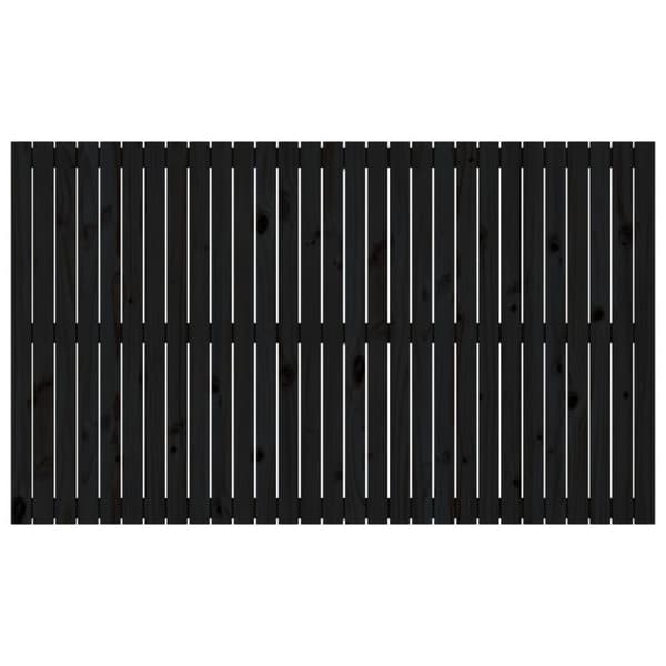 sengegavl 185x3x110 cm massivt fyrretræ sort
