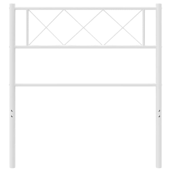 sengegavl 90 cm metal hvid