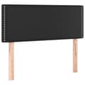 Pikkukuva 4 / 6: Sängyn pääty LED-valolla, musta, 80x5x78/88 cm, keinonahkaa
