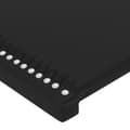Pikkukuva 5 / 6: Sängyn pääty LED-valolla, musta, 80x5x78/88 cm, keinonahkaa