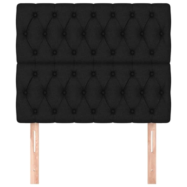 sengegavle 2 stk. 90x7x78/88 cm stof sort