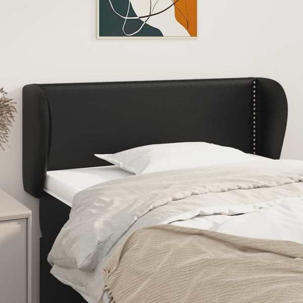 Korvatuki, musta, 103x23x78/88 cm, keinonahka