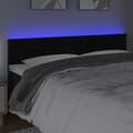 Miniatyrbillede 3 af 6: sengegavl med LED-lys 160x5x78/88 cm velour sort