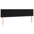 Miniatyrbillede 4 af 6: sengegavl med LED-lys 160x5x78/88 cm velour sort