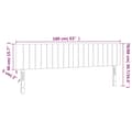 Miniatyrbillede 6 af 6: sengegavl med LED-lys 160x5x78/88 cm velour sort