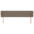 Miniatyrbillede 3 af 9: sengegavl med kanter 203x23x78/88 cm stof gråbrun