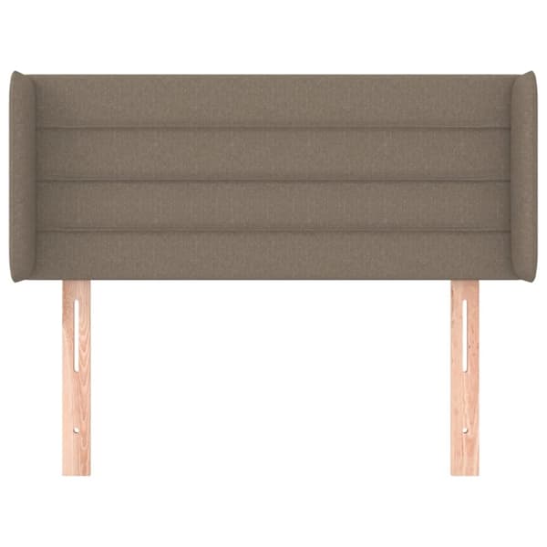 Sänggavel med kanter taupe 93x16x78/88 cm tyg