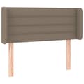 Pikkukuva 2 / 9: Sänggavel med kanter taupe 93x16x78/88 cm tyg