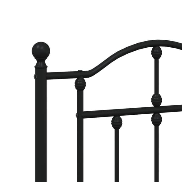 sengegavl 200 cm metal sort