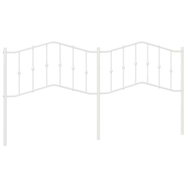 Metallinen sängynpääty valkoinen 193 cm