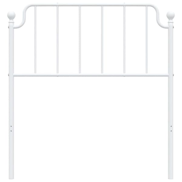 sengegavl 90 cm metal hvid